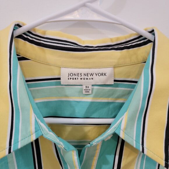 Jones New York Womens Button Up Top Size 3X Colorful Career Office - Picture 4 of 7